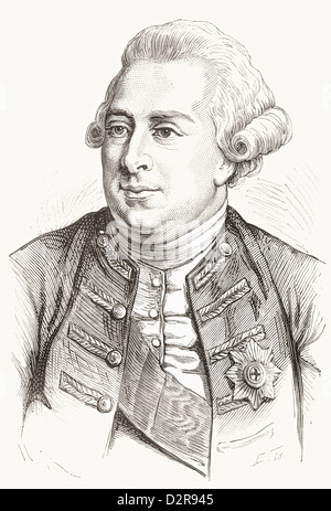 George III, 1738 - 1820. Roi du Royaume-Uni de Grande-Bretagne et d'Irlande. Banque D'Images