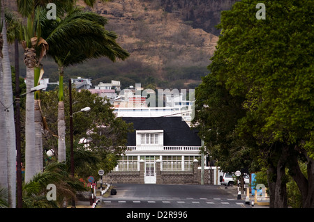 Maison de style créole, Port Louis, ile Maurice Banque D'Images