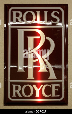 Logo plaque murale Rolls Royce Banque D'Images