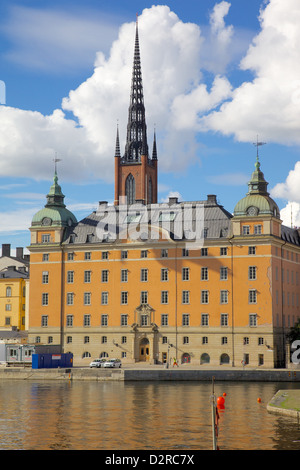 Flèche de Riddarholmskyrkan (Église Riddarholmen), Riddarholmen, Stockholm, Suède, Europe Banque D'Images