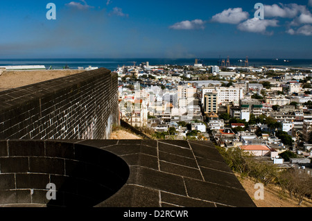 Fort Adélaïde et vue sur la ville, Port Louis, ile Maurice Banque D'Images