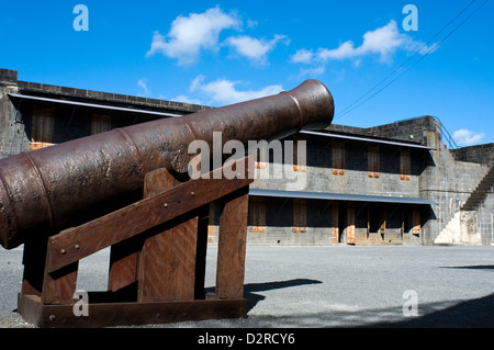 Canons et fort Adélaïde, Port Louis, ile Maurice Banque D'Images