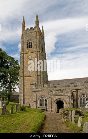 L'église paroissiale de St Andrew à Okehampton Devon dans l'ouest Banque D'Images