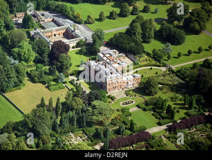 Vue aérienne de Newby Hall près de Ripon, North Yorkshire, prises en 1993 Banque D'Images