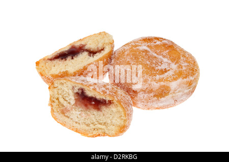 Ensemble et contre-coupe donuts isolated on white Banque D'Images