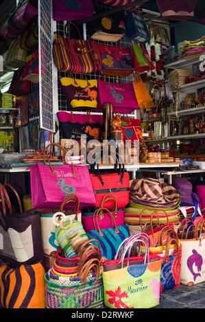 Blocage de souvenirs, marché central, Port Louis, ile Maurice Banque D'Images