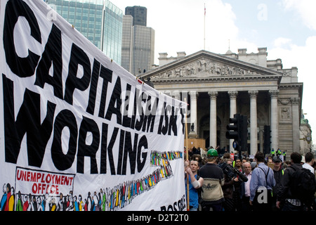 Des scènes de la manifestations du G20 à Londres en 2009 Banque D'Images