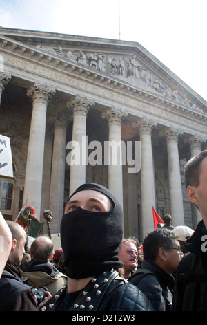 Des scènes de la manifestations du G20 à Londres en 2009 Banque D'Images