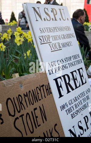 Des scènes de la manifestations du G20 à Londres en 2009 Banque D'Images