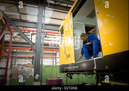 Berlin, Allemagne, le poste de maintenance du BVG Banque D'Images