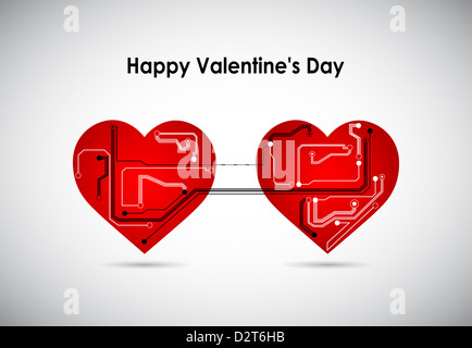 Résumé Contexte La Saint-Valentin Banque D'Images