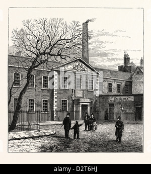 PRINTING HOUSE SQUARE ET LE BUREAU DE LONDRES 1870 fois Banque D'Images