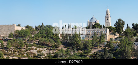 Église de l'abbaye Hagia Maria Sion dans la vieille ville de Jérusalem Banque D'Images