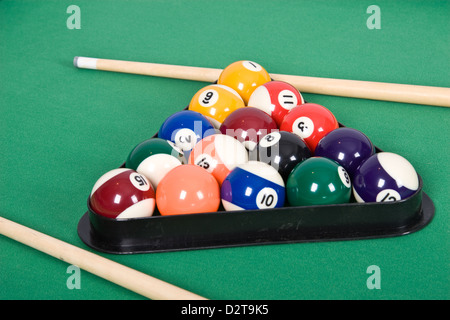 Foot et tables de billard dans le Billiard-Service-Berlin Banque D'Images