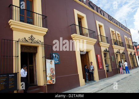 Calle Alcala Macedonio centre historique de Oaxaca - Mexique Banque D'Images