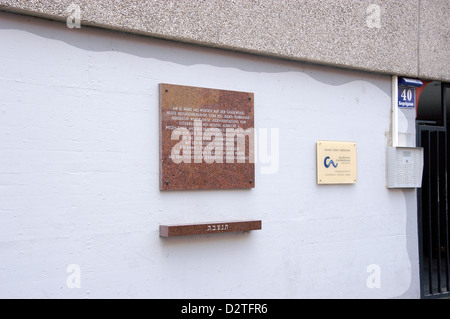 Mémorial juif dans la Kegelgasse Banque D'Images