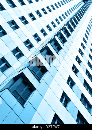 Mur de bâtiment de plain-pied, un grand nombre d'appartements moderne Banque D'Images