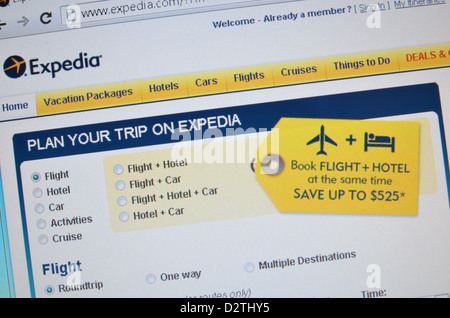 Site web capture d'Expedia.com Banque D'Images
