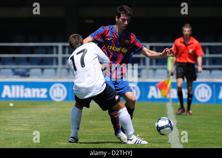 Barcelone, Espagne - 23 MAI : Isaac Cuenca joue avec F.C Barcelona youth team contre Valence C.F. 2010. Banque D'Images