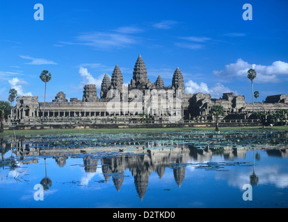 Cambodge, Angkor Wat, vue du 12ème siècle, Angkor Wat Temple Banque D'Images