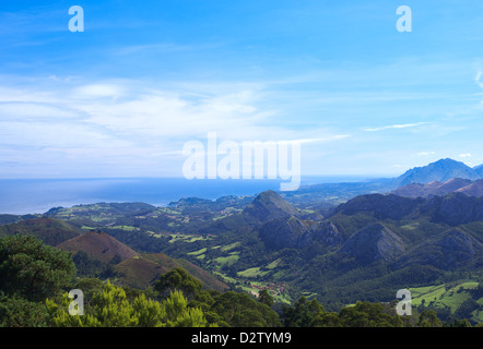 Asturies côte de l'océan Atlantique, l'Espagne. Banque D'Images