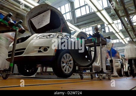 Wolfsburg, Allemagne, la production de l'usine Volkswagen, le Tiguan Banque D'Images