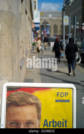 Berlin, Allemagne, affiche électorale avec le FDP, Guido Westerwelle