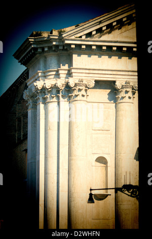 Détail de la façade de l'église San Barnaba, Venise, Italie Banque D'Images