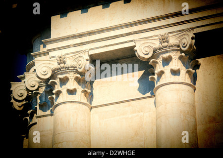 Détail de la façade de l'église San Barnaba, Venise, Italie Banque D'Images