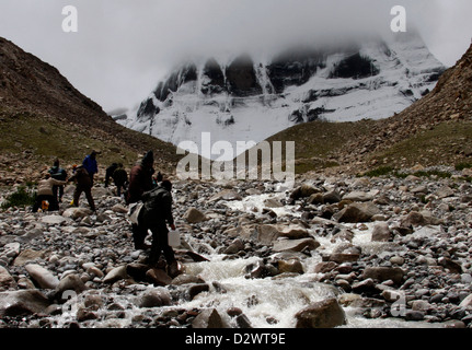 Mont Kailash dans l'ouest du Tibet Banque D'Images