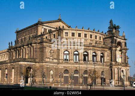 L'Opéra Semper de Dresde, Allemagne Banque D'Images