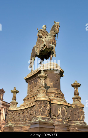 Statue du Roi Johann (1801-1873), à Dresde. Banque D'Images