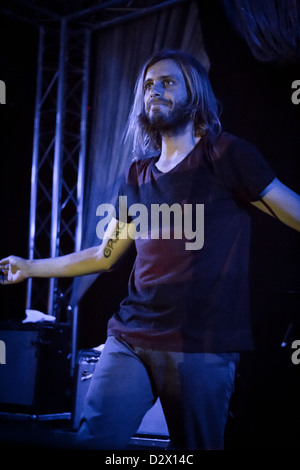 31 janvier 2013 - l'indie-rock band Awolnation effectue au Tunnel Club, Milan, Italie Banque D'Images