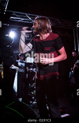 31 janvier 2013 - l'indie-rock band Awolnation effectue au Tunnel Club, Milan, Italie Banque D'Images