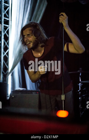 31 janvier 2013 - l'indie-rock band Awolnation effectue au Tunnel Club, Milan, Italie Banque D'Images