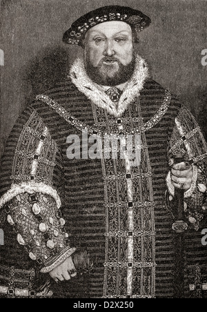 Henry VIII, de 1491 à 1547. Roi d'Angleterre et l'Irlande. À partir d'un premier livre de l'histoire britannique publié en 1925. Banque D'Images