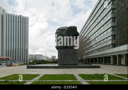 Chemnitz, Allemagne, la Karl-Marx-Monument, conçu par Lev Kerbel Banque D'Images