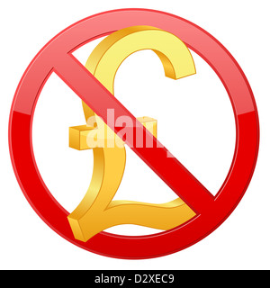 Interdiction du dièse sur fond blanc. Vector illustration. Banque D'Images