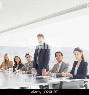 Portrait of business people in conference room Banque D'Images