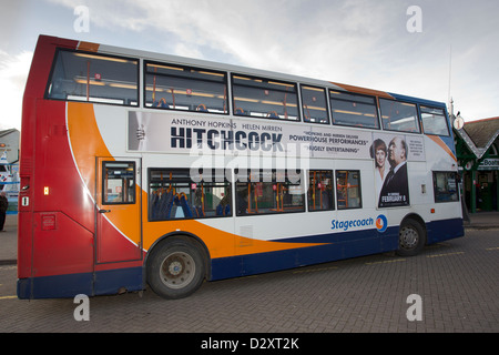 Annonce sur le bus pour le film d'ouverture 8 février 2013 Hitchcock Banque D'Images