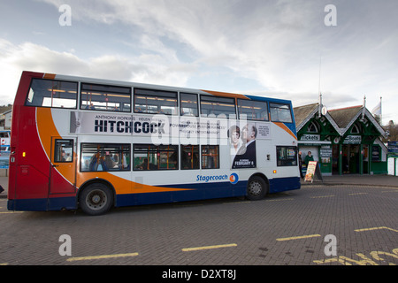 Annonce sur le bus pour le film d'ouverture 8 février 2013 Hitchcock Banque D'Images