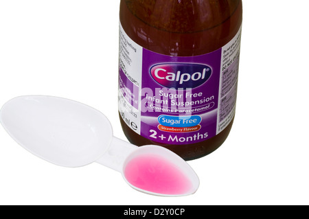 Bouteille de Calpol et dosage Spoon Banque D'Images