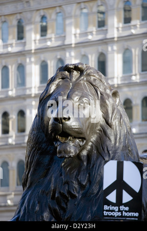 Une protestation de la guerre qui a eu lieu au centre de Londres. Banque D'Images