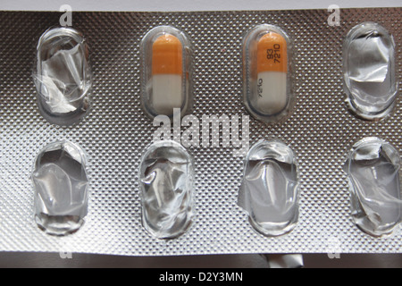 Comprimés close up Banque D'Images