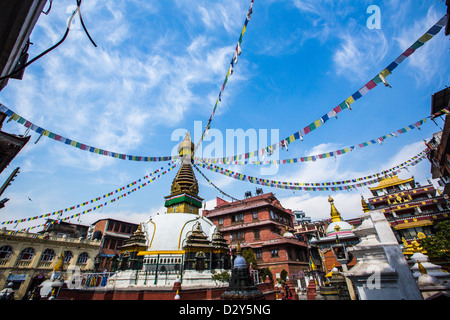 Shree stupa bouddhiste de l'AHG, Thamel, Katmandou, Népal Banque D'Images