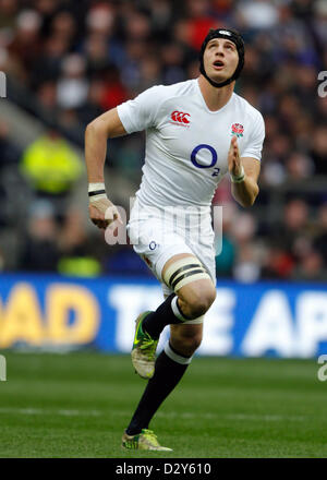 TOM WOOD ANGLETERRE TWICKENHAM MIDDLESEX ANGLETERRE RU 02 Février 2013 Banque D'Images