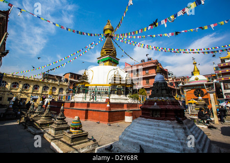 Shree stupa bouddhiste de l'AHG, Thamel, Katmandou, Népal Banque D'Images