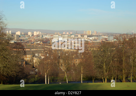 Avis de Queen's Park à Glasgow, Ecosse Banque D'Images