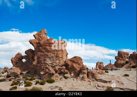 Les formations de roche dans le désert de l'Altiplano, Bolivie, Amérique du Sud Banque D'Images