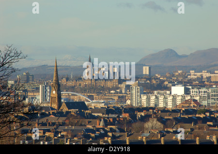 Voir l'ensemble de la ville de Queen's Park à Glasgow, Ecosse Banque D'Images